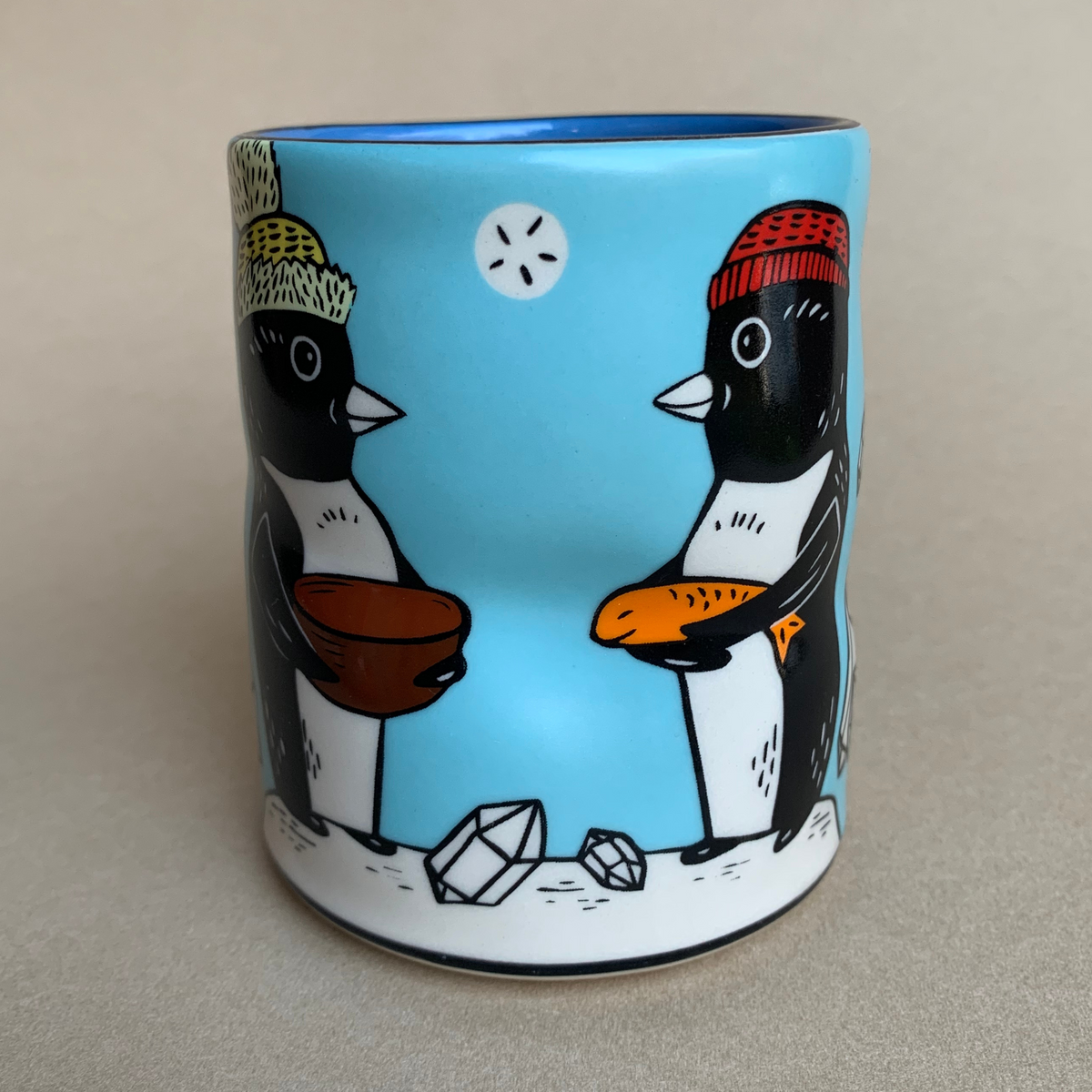 This Fish Spark Cup by The Bowl Maker - Ceramic Coffee Tea Mug - Front