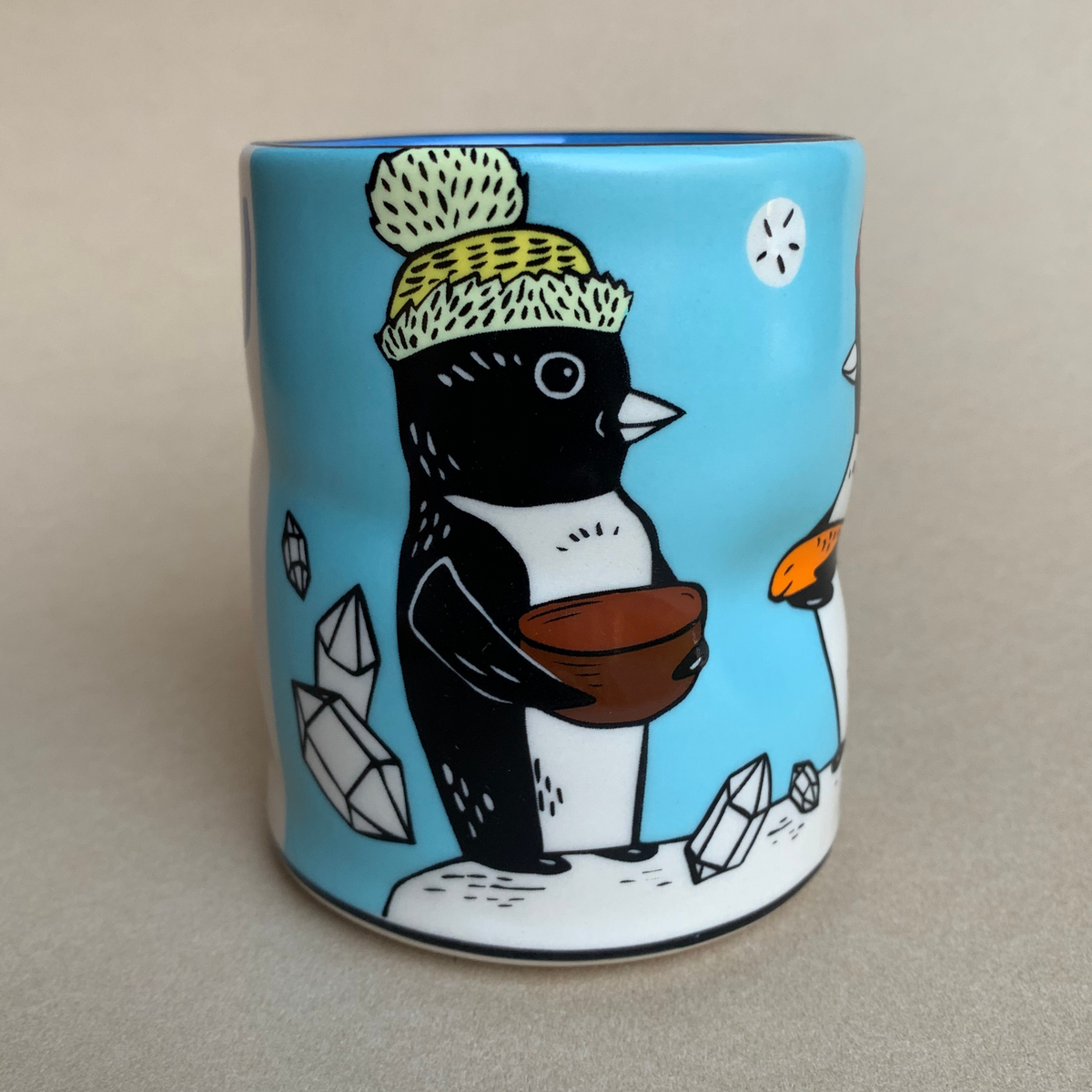 This Fish Spark Cup by The Bowl Maker - Ceramic Coffee Tea Mug - Side 2