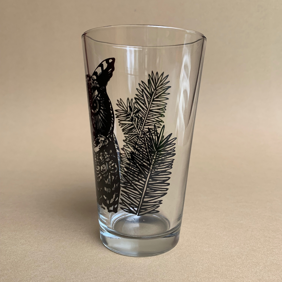 Great Horned Owl - Pint Glass