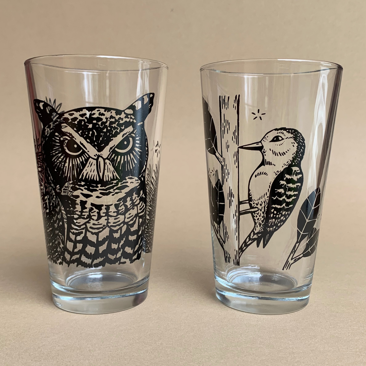 Great Horned Owl - Pint Glass