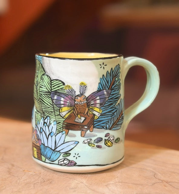 original mug WRITING MOTH