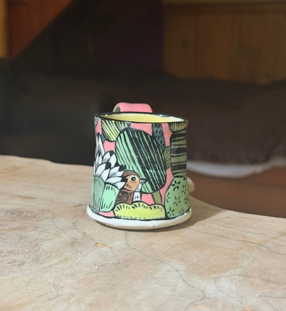 original mug CHIPMUNK AND BIRD