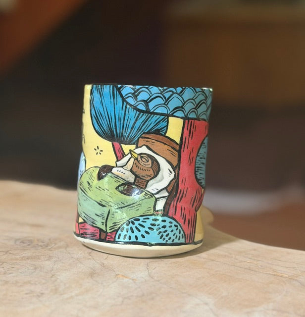 original cup BIRD IN BED