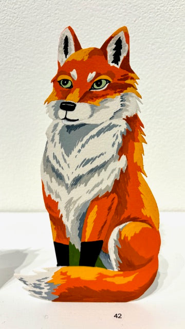 original CUT OUT painting - FOX