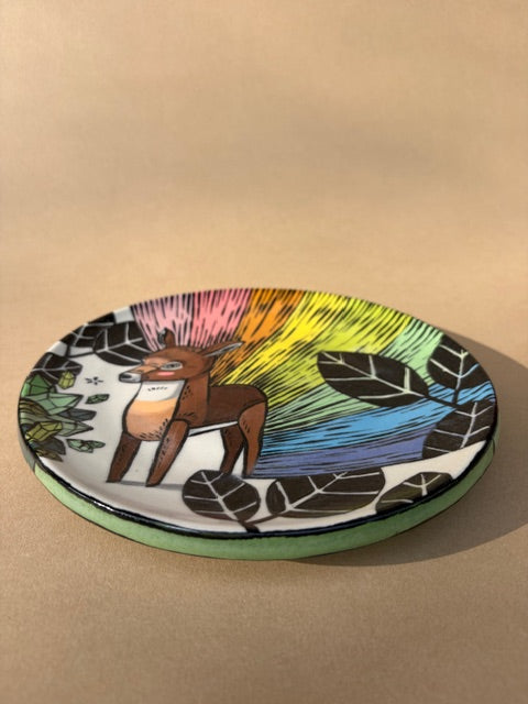 original plate RAINBOW DEER