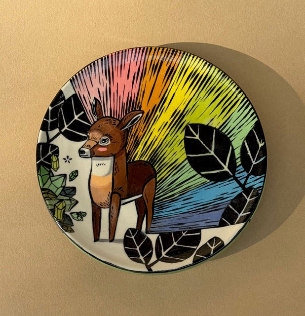 original plate RAINBOW DEER