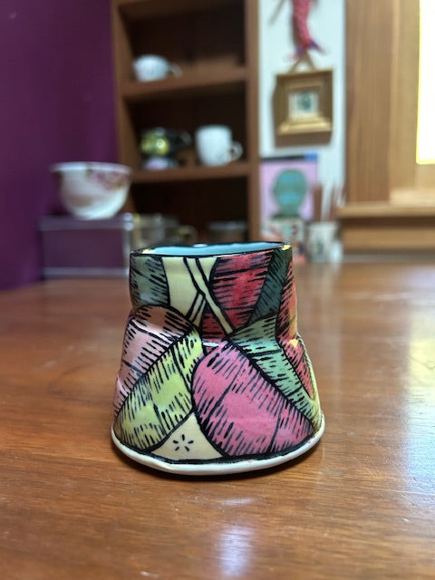 original cup BIRD IN LEAVES