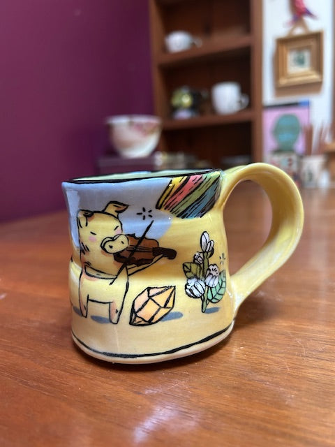 original mug WITH THE HEART OF AN OPTIMIST