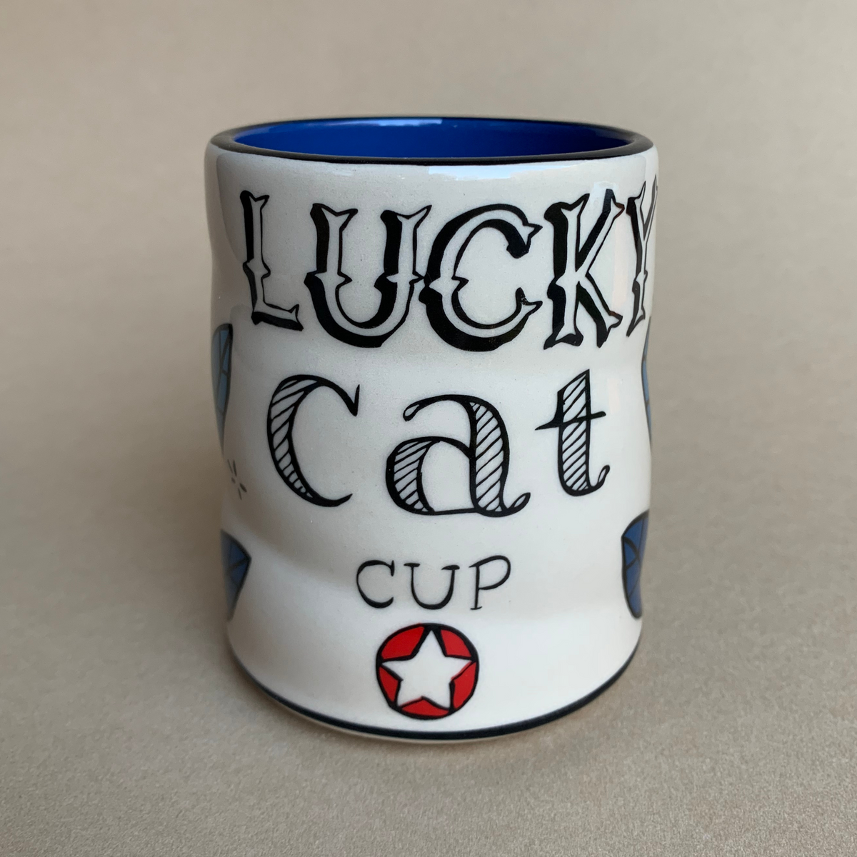 Lucky Cat (With Mouse) Cup - Large