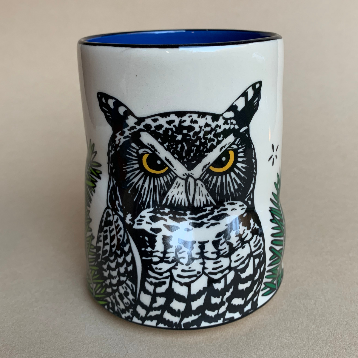 Lucky Great Horned Owl Cup - XLarge