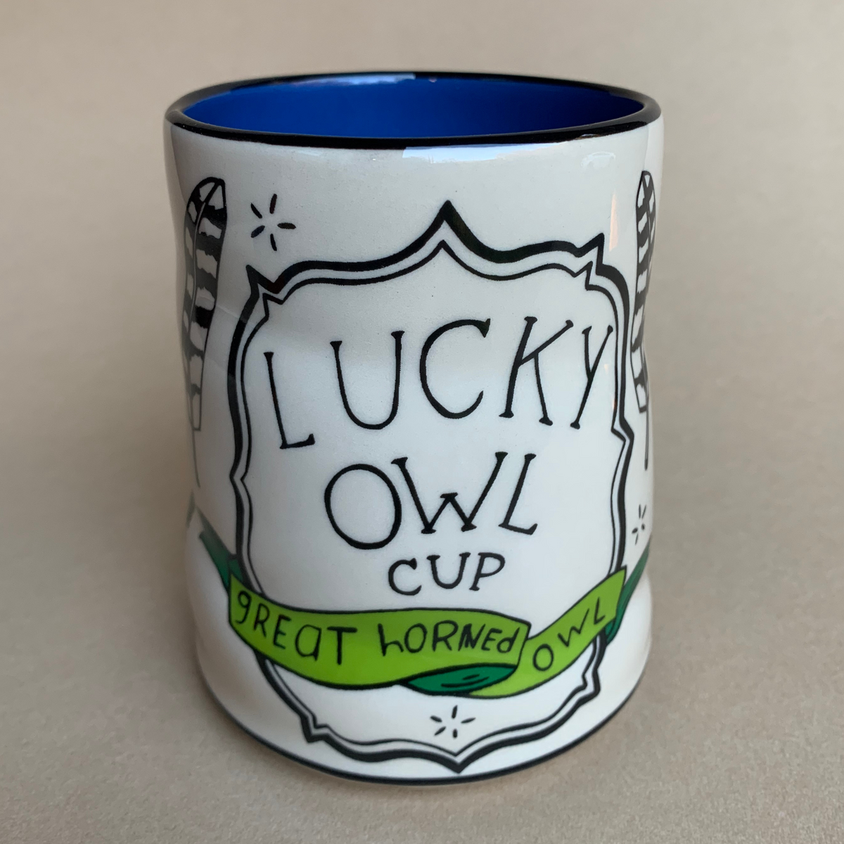 Lucky Great Horned Owl Cup - XLarge