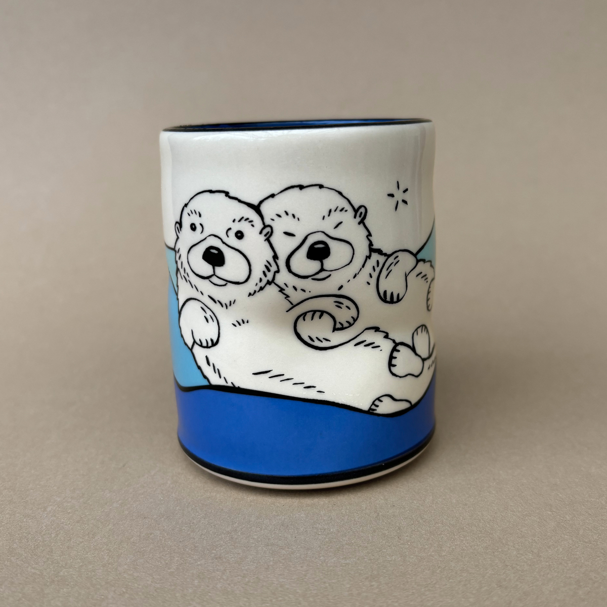 Lucky Otter Cup - Large Ceramic Mug