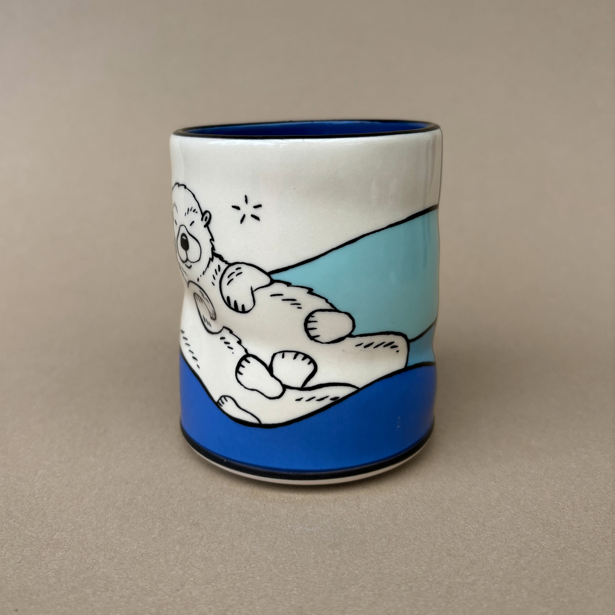 Lucky Otter Cup - Large Ceramic Mug
