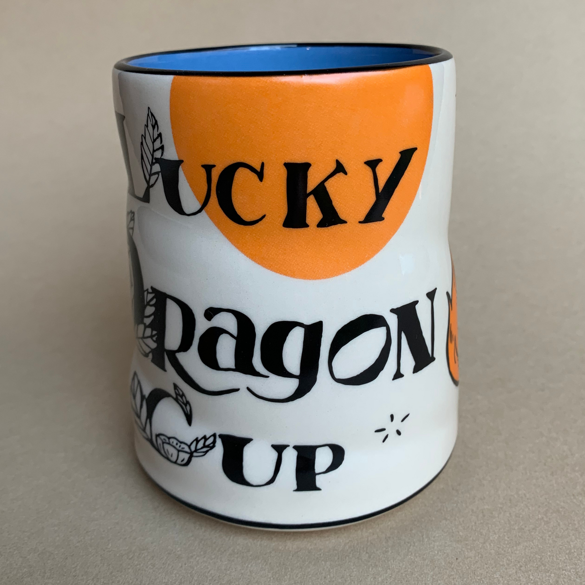 Lucky Dragon Cup by The Bowl Maker - Ceramic Coffee Tea Mug - Side 2