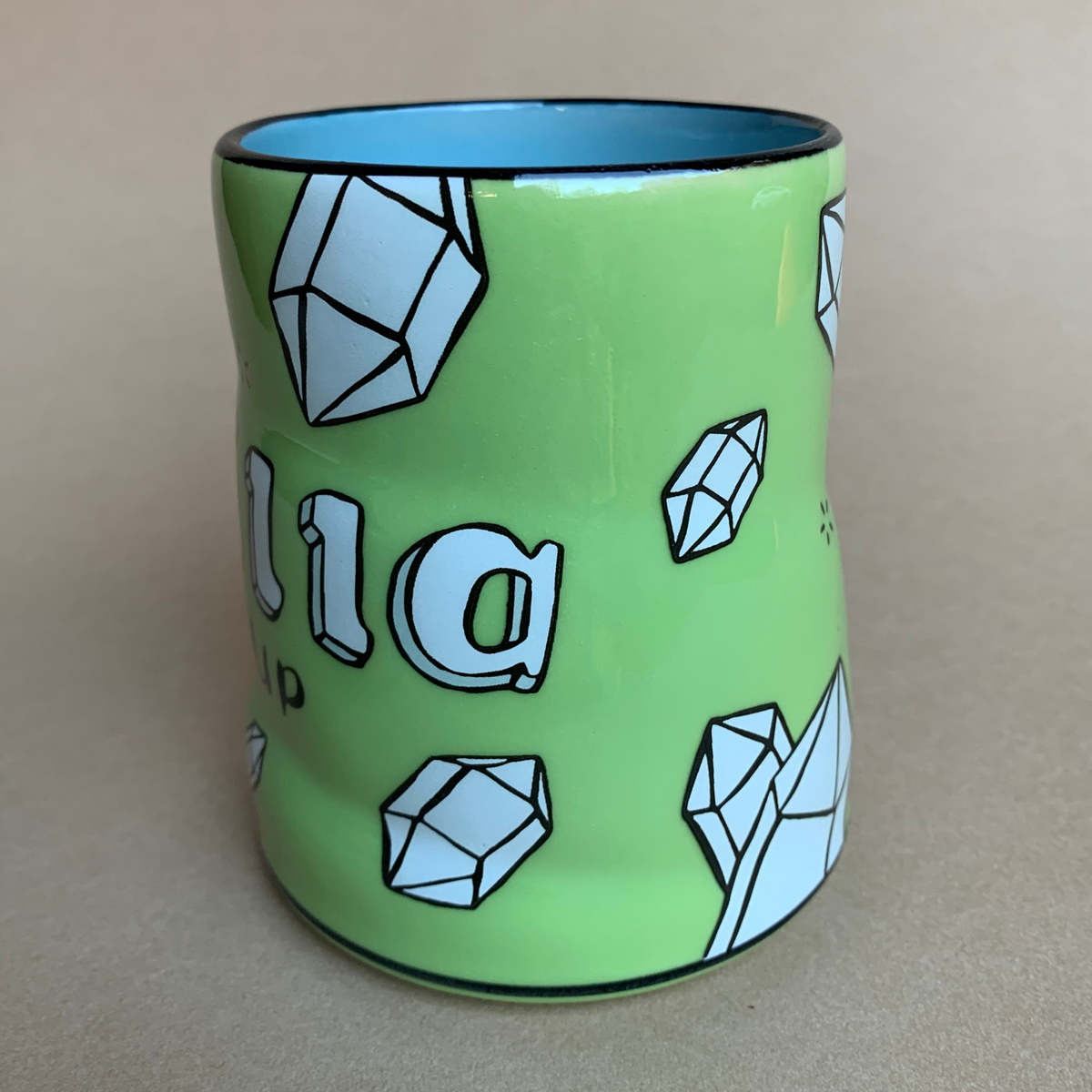 Lucky Gorilla Cup by The Bowl Maker - Ceramic Coffee Tea Mug - Side