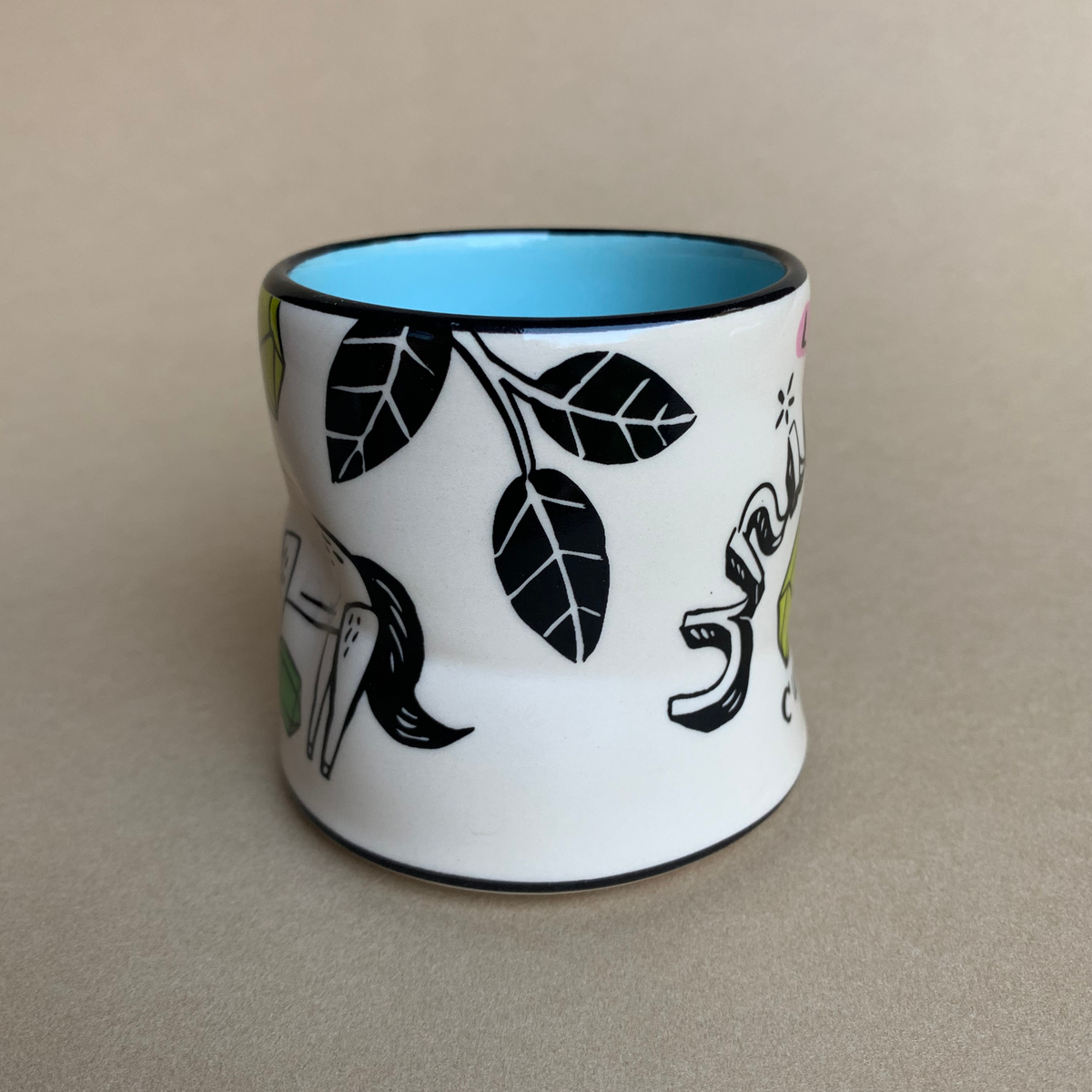 Lucky Unicorn Cup by The Bowl Maker - Ceramic Coffee Tea Mug - Side 2