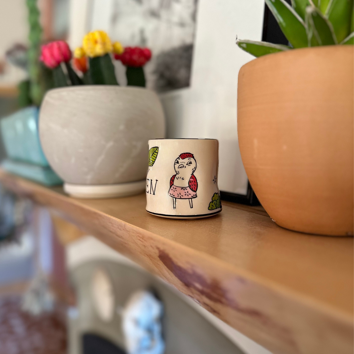 Lucky Chicken Cup by The Bowl Maker - Ceramic Coffee Mug