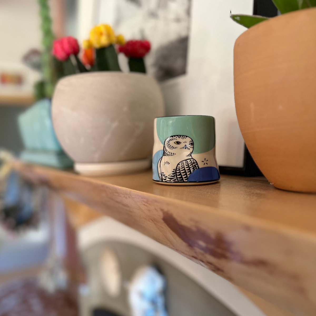 Lucky Snowy Owl Cup - Medium – The Bowl Maker