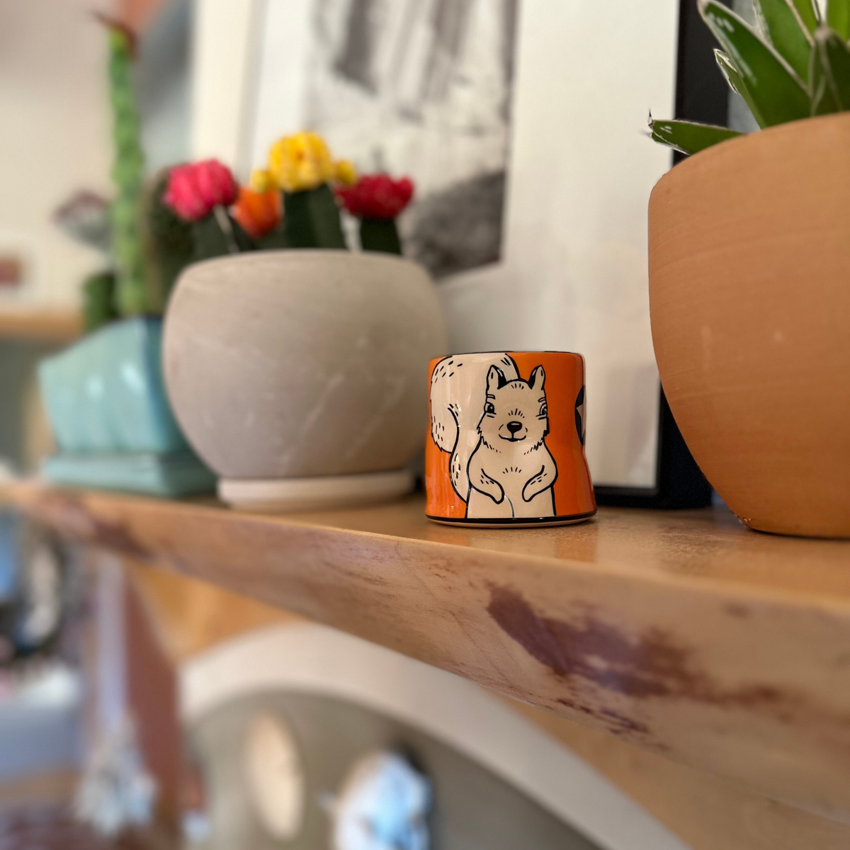 Lucky Squirrel Cup by The Bowl Maker - Ceramic Coffee Mug