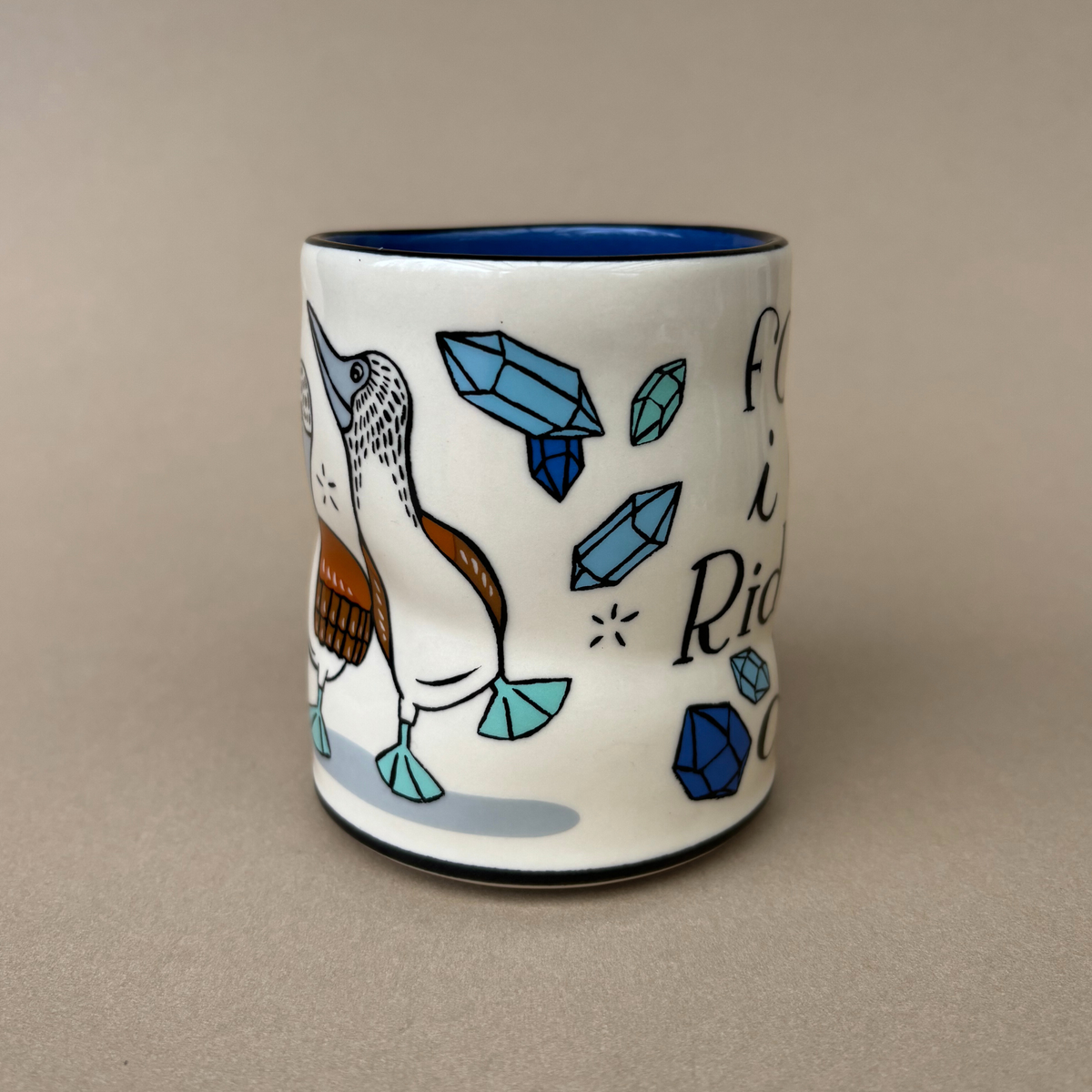 Ridiculous Dance Bird Spark Cup - Large Ceramic Mug