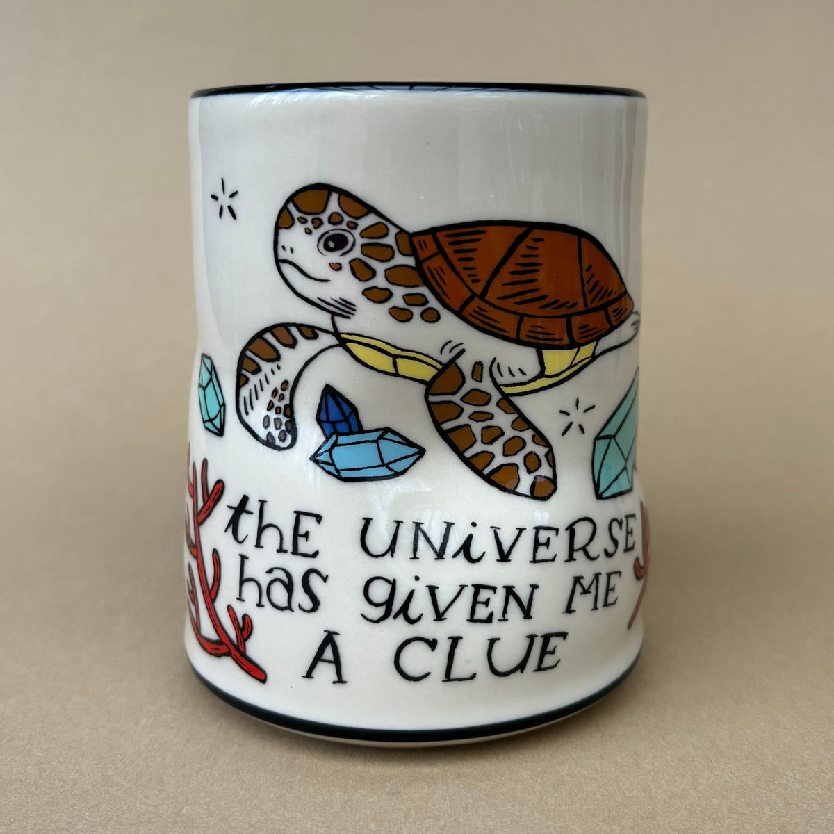 Sea Turtle Spark Cup - Be Brave - XLarge Ceramic Mug