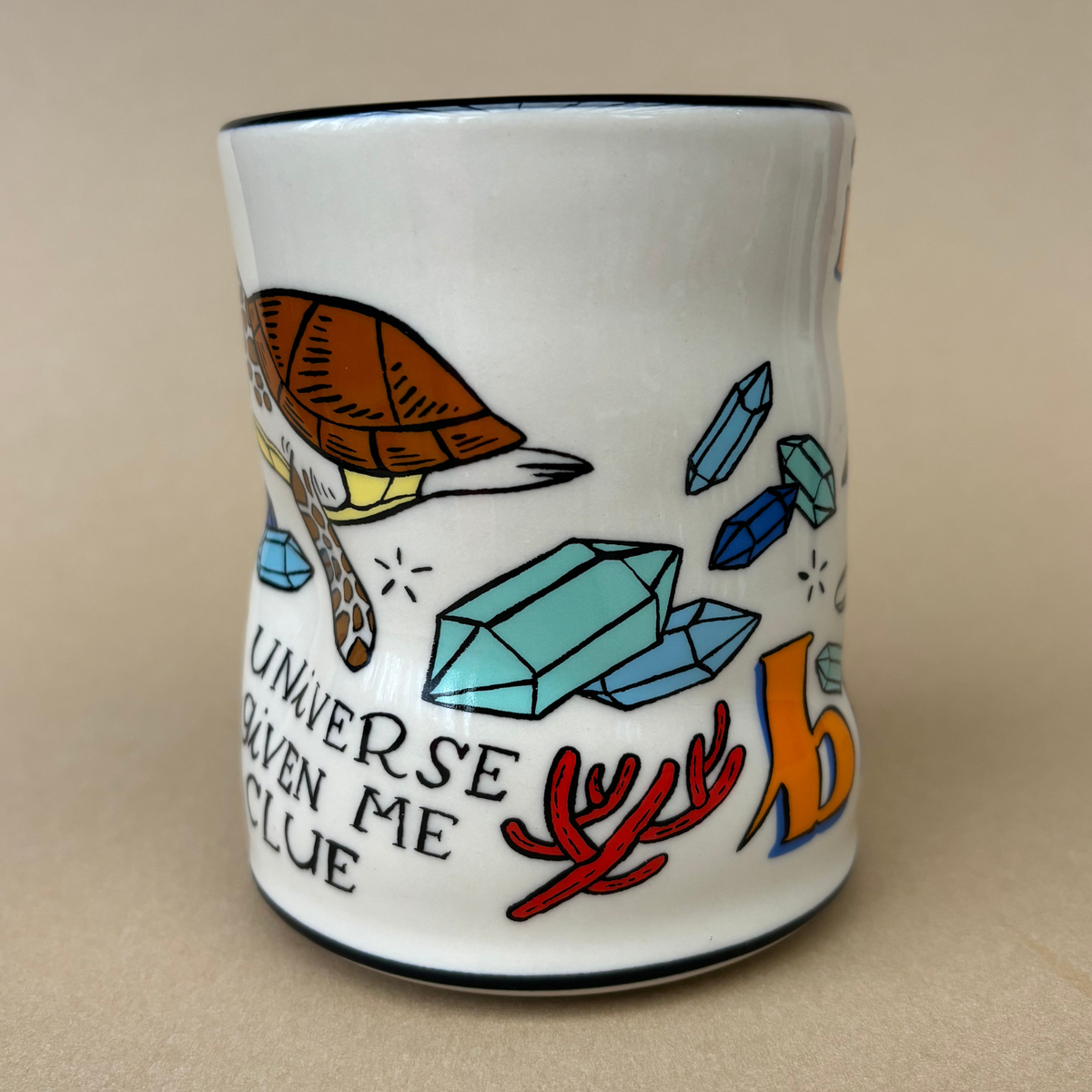 Sea Turtle Spark Cup - Be Brave - XLarge Ceramic Mug
