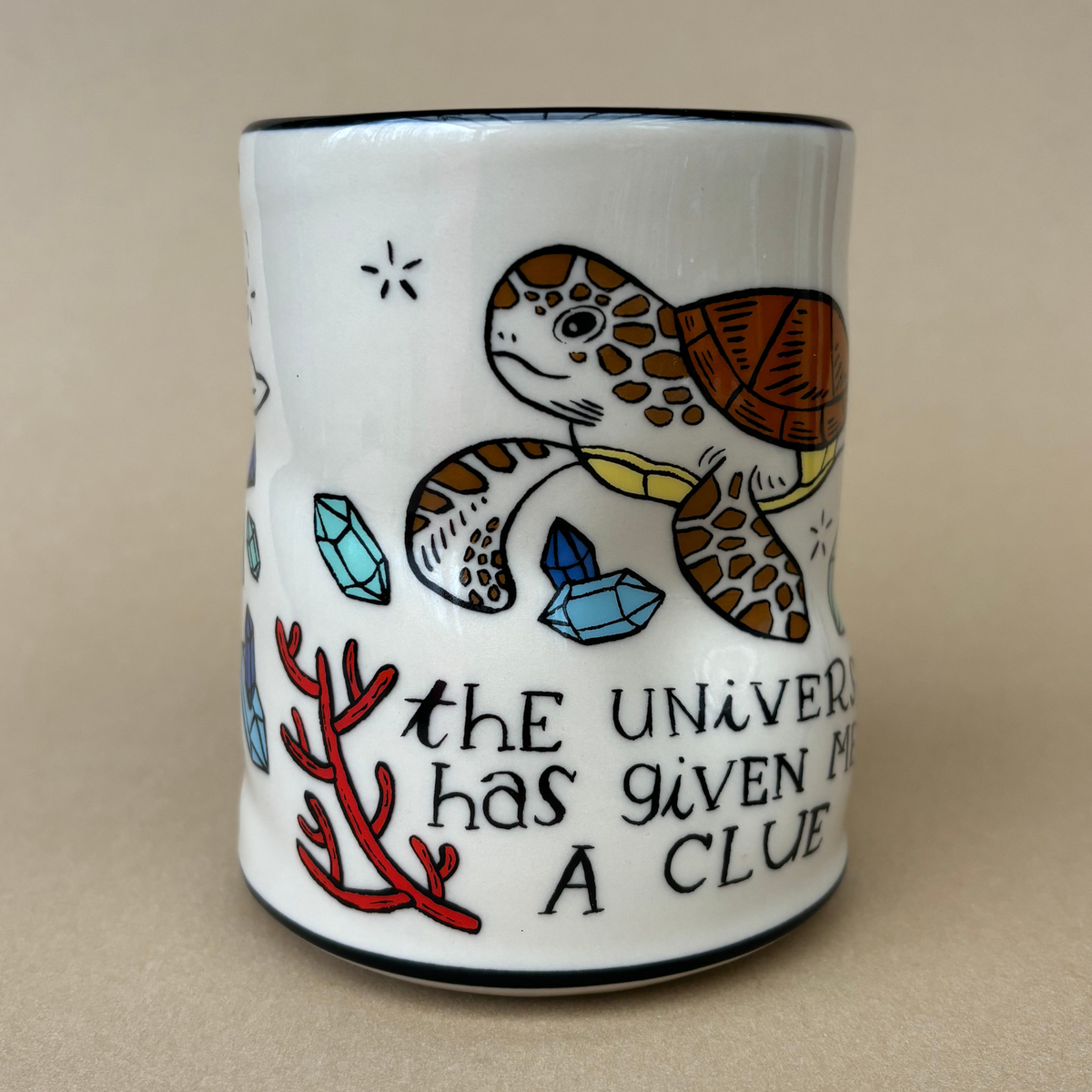 Sea Turtle Spark Cup - Be Brave - XLarge Ceramic Mug
