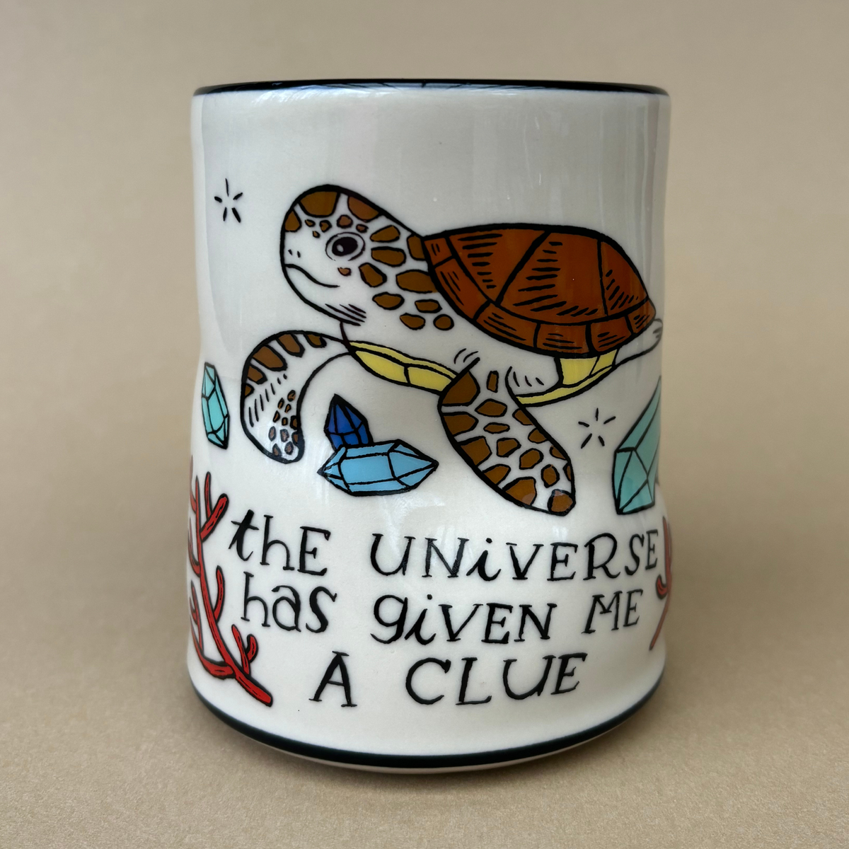 Sea Turtle Spark Cup - Be Brave - XLarge Ceramic Mug