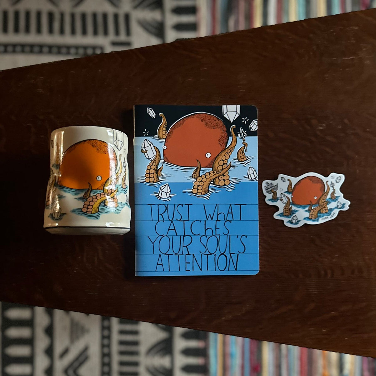 The Kraken Gift Set - Notebook, Cup, Sticker