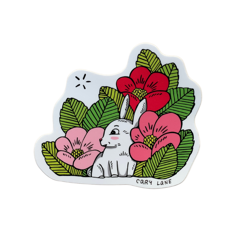 Vinyl Bunny Sticker by The Bowl Maker