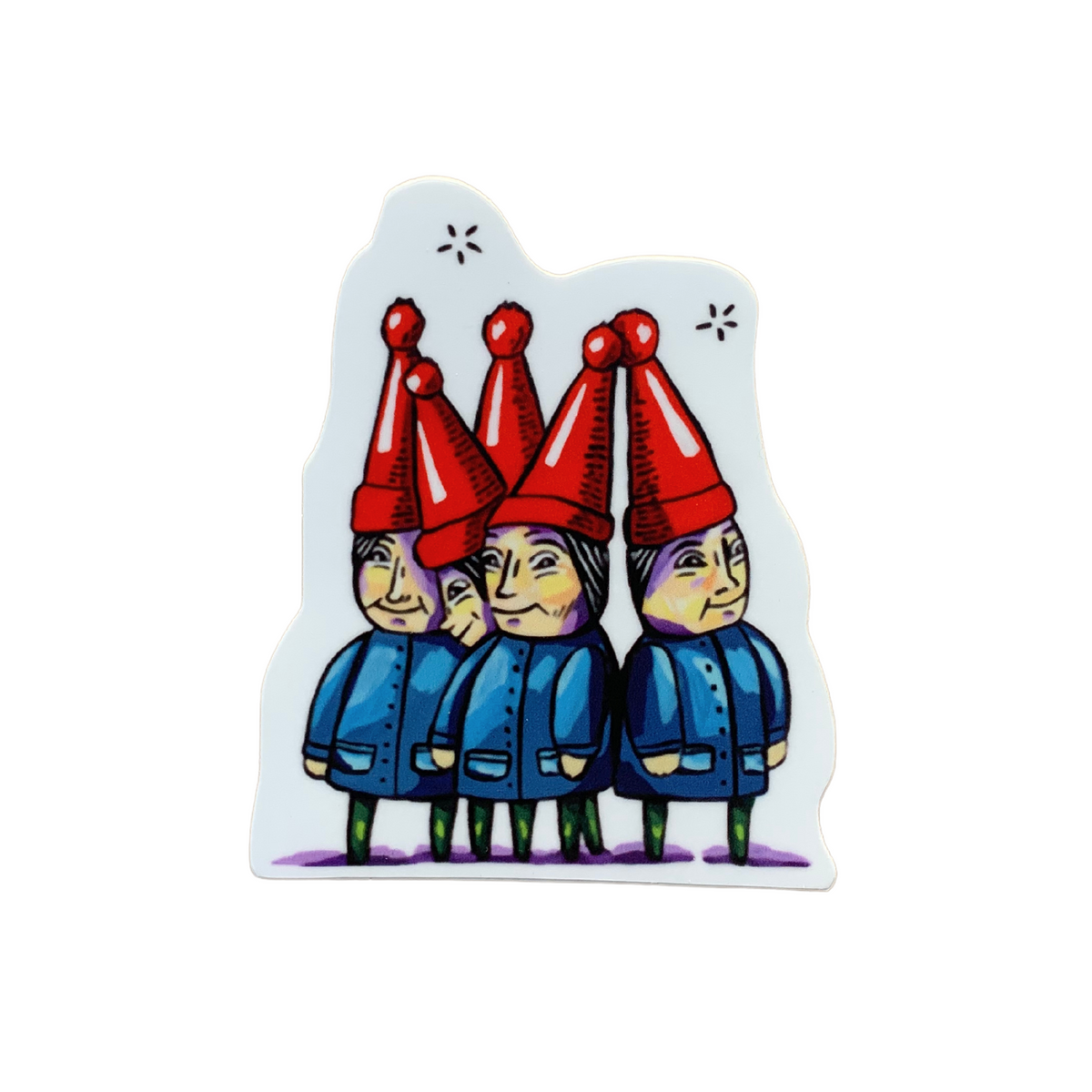 Vinyl Happy Gnomes Sticker by The Bowl Maker