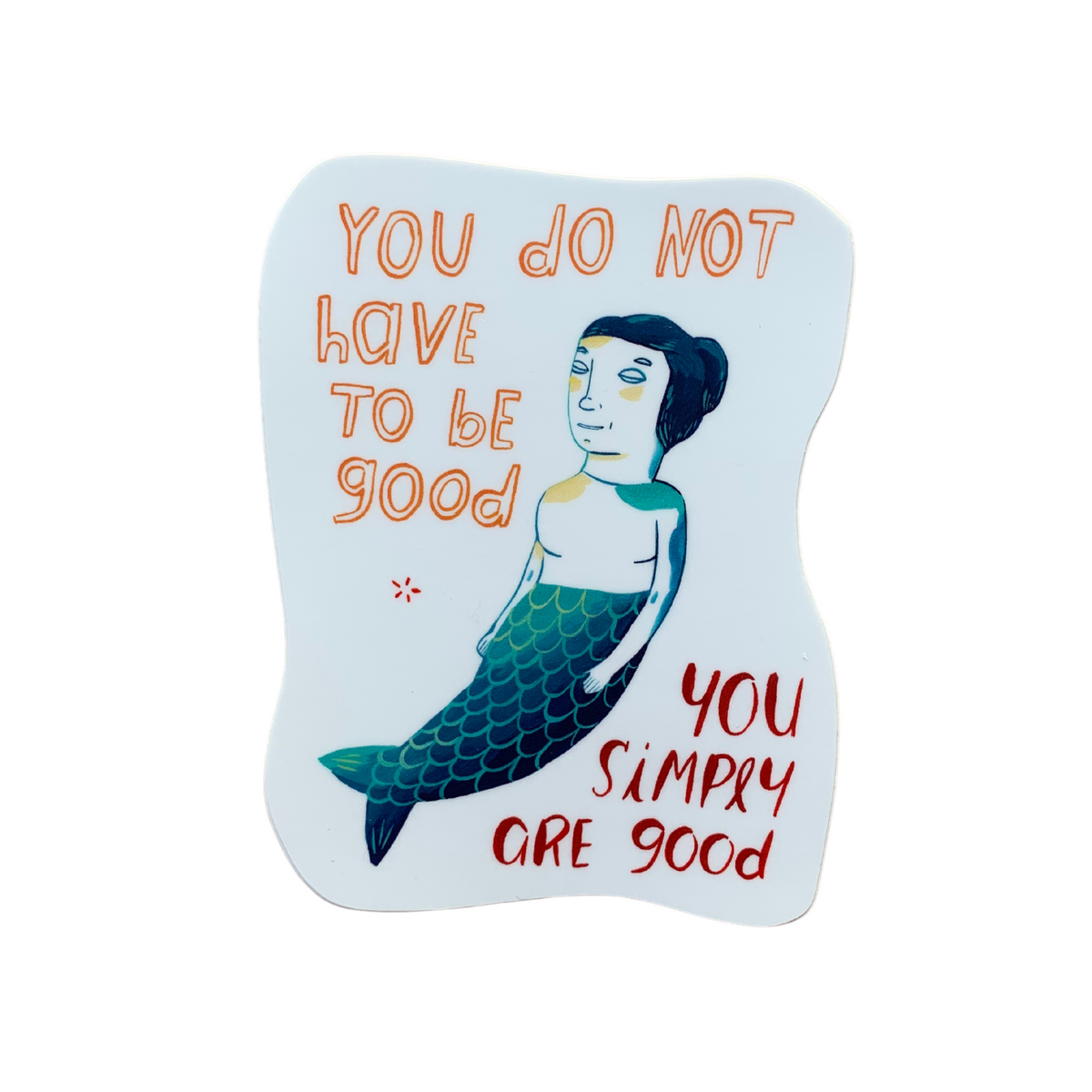 Vinyl Mermaid Sticker by The Bowl Maker and Artist Cary Lane
